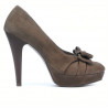 Chaussures élégantes femme 1095-1 cappuccino antelope