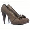 Chaussures élégantes femme 1095-1 cappuccino antelope