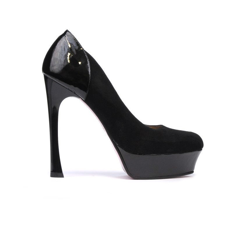 Chaussures élégantes femme 1212 noir antilope combiné