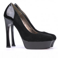 Chaussures élégantes femme 1212 noir antilope combiné
