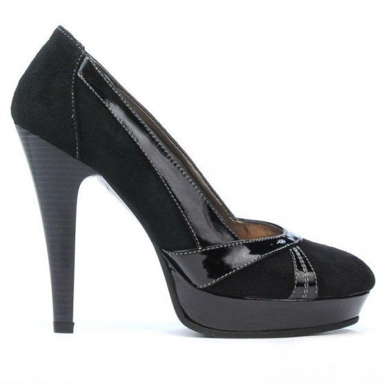 Chaussures élégantes femme 1206 noir antilope combiné