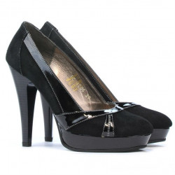 Chaussures élégantes femme 1206 noir antilope combiné