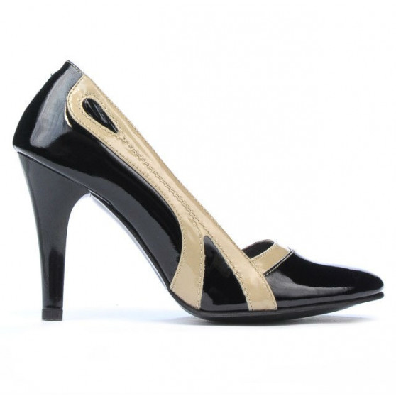 Chaussures élégantes femme 1208 vernis noir+beige Chaussures élégantes femme 1208 vernis noir+beige