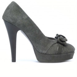 Chaussures élégantes femme 1095-1 gris antilope combiné
