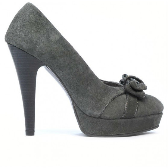 Chaussures élégantes femme 1095-1 gris antilope combiné