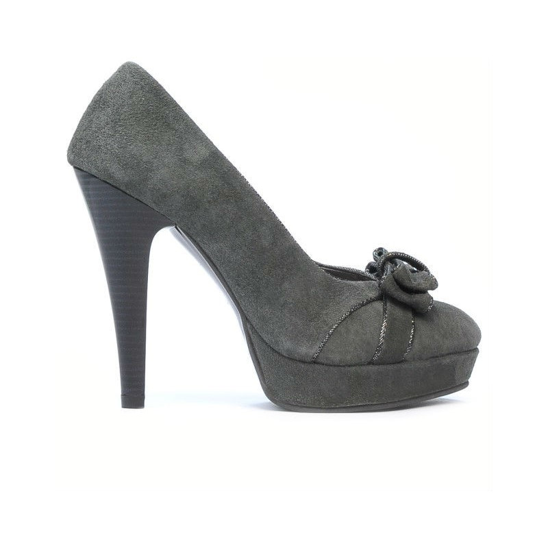 Chaussures élégantes femme 1095-1 gris antilope combiné