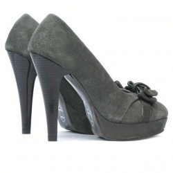 Chaussures élégantes femme 1095-1 gris antilope combiné