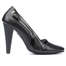 Chaussures élégantes femme 1208 noir+vernis noir