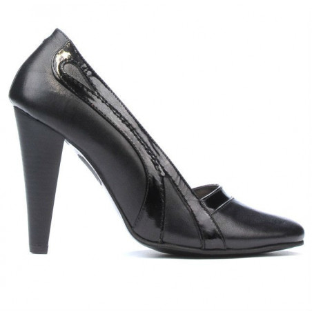 Chaussures élégantes femme 1208 noir+vernis noir