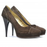 Chaussures élégantes femme 1082 marron antelope