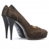 Chaussures élégantes femme 1082 marron antelope