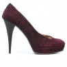 Chaussures élégantes femme 1092 bordeaux antilope