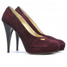 Chaussures élégantes femme 1092 bordeaux antilope