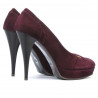 Chaussures élégantes femme 1092 bordeaux antilope