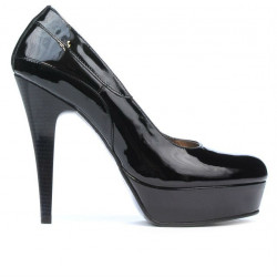 Chaussures élégantes femme 1201 vernis noir