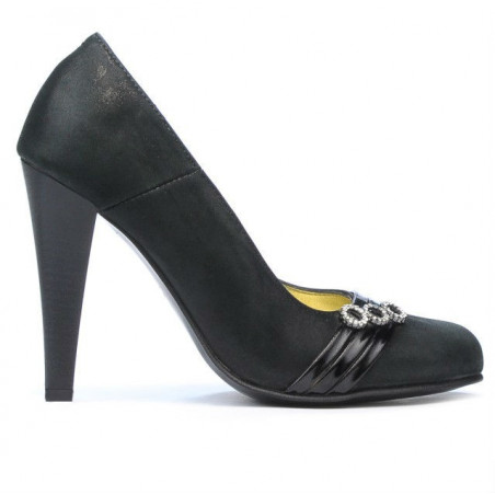 Chaussures élégantes femme 1040 noir satiné