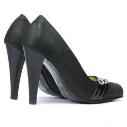 Chaussures élégantes femme 1040 noir satiné