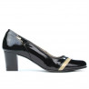 Chaussures élégantes femme 1217 vernis noir+beige