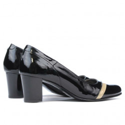Chaussures élégantes femme 1217 vernis noir+beige