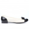 Ballerines femme 633 vernis noir+beige