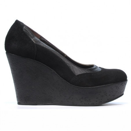 Chaussures casual femme 630 noir velours combiné