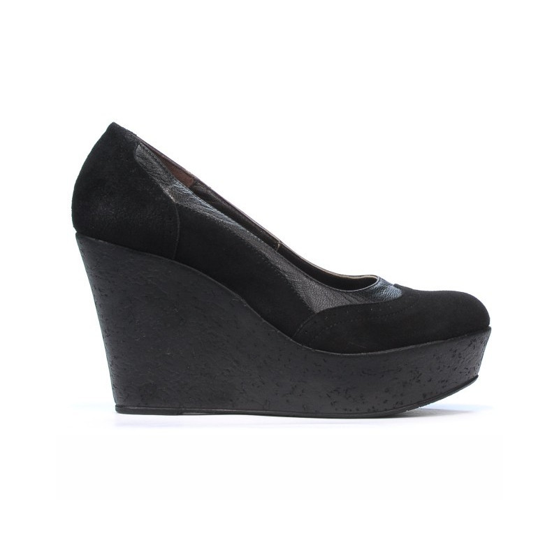Chaussures casual femme 630 noir velours combiné