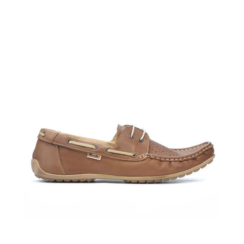 Mocassins hommes 778 cappuccino perforé
