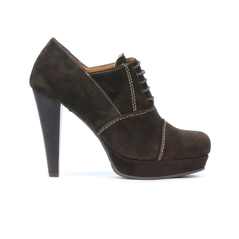 Chaussures élégantes femme 1091 marron antelope