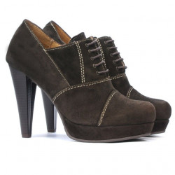 Chaussures élégantes femme 1091 marron antelope
