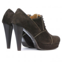 Chaussures élégantes femme 1091 marron antelope