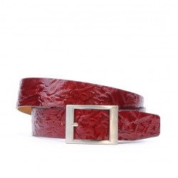Ceinture femme 02m vernis bordeaux