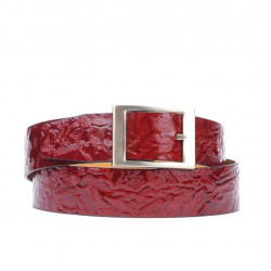 Ceinture femme 02m vernis bordeaux