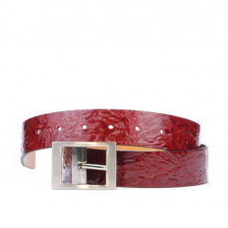 Ceinture femme 02m vernis bordeaux