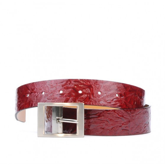 Ceinture femme 02m vernis bordeaux