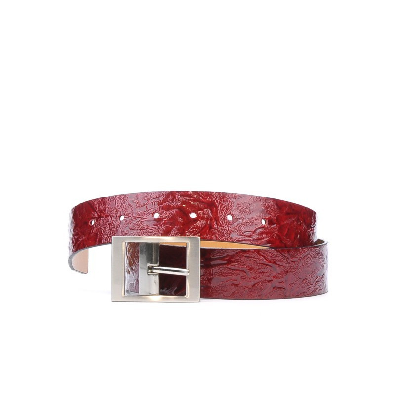 Ceinture femme 02m vernis bordeaux