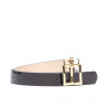 Ceinture femme 02m bicolore cs vernis bordeaux+beige