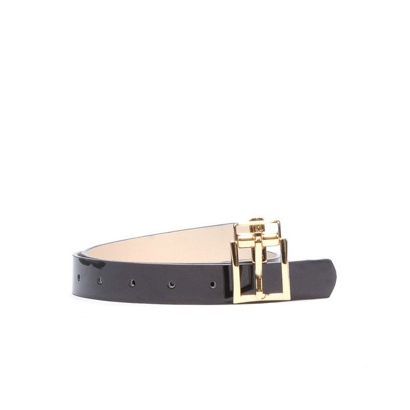 Ceinture femme 02m bicolore cs vernis bordeaux+beige