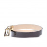 Ceinture femme 02m bicolore cs vernis bordeaux+beige