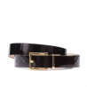 Ceinture femme 02m bicolore cs vernis bordeaux+beige