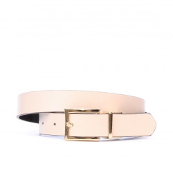 Ceinture femme 02m bicolore cs vernis bordeaux+beige