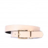 Ceinture femme 02m bicolore cs vernis bordeaux+beige
