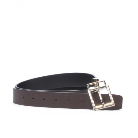 Ceinture femme 02m bicolore noir+café
