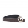 Ceinture femme 02m bicolore noir+café