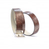 Ceinture femme 02m bicolore cs marron+beige