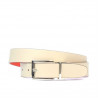 Ceinture femme 02m bicolore cs rouge+beige