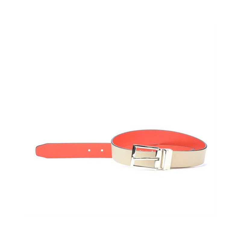 Ceinture femme 02m bicolore cs rouge+beige