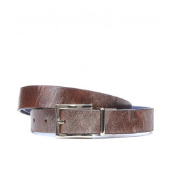 Ceinture femme 02m bicolore cs en marron+bleu