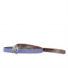 Ceinture femme 02m bicolore cs en marron+bleu