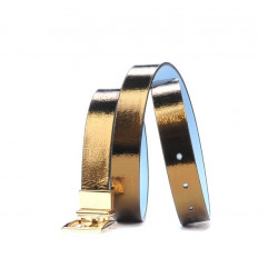 Ceinture femme 02m bicolore cuivre+bleu