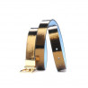 Ceinture femme 02m bicolore cuivre+bleu